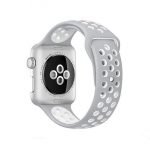Bracelet silicone 38mm For Apple Watch Gray & White Color