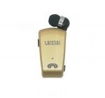 UKELILI UK-890 Single Wireless Bluetooth Earphone for IPhone & Andriod Gold Color