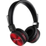 L200 Wireless Bluetooth Headset – Microphone – FM Radio – Memory Card Slot – Foldable Compatible with mobile and computer Black & Red Color