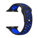 Bracelet silicone 38mm For Apple Watch Black & Blue Color