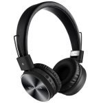L200 Wireless Bluetooth Headset – Microphone – FM Radio – Memory Card Slot – Foldable Compatible with mobile and computer Black Color