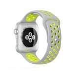 Bracelet silicone 38mm For Apple Watch Gray & Yellow Color - Image 4