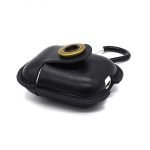 Protective case for Apple AirPods leather with hook Black Color - Image 5