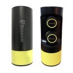 Reman Bluetooth Earphone Against Sweating With Sporty Charging Case Yellow Color - Image 3