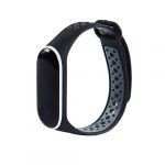 Bracelet silicone for Xiaomi 3 & Xiaomi 4 Watch Band Black & Gray Color - Image 6