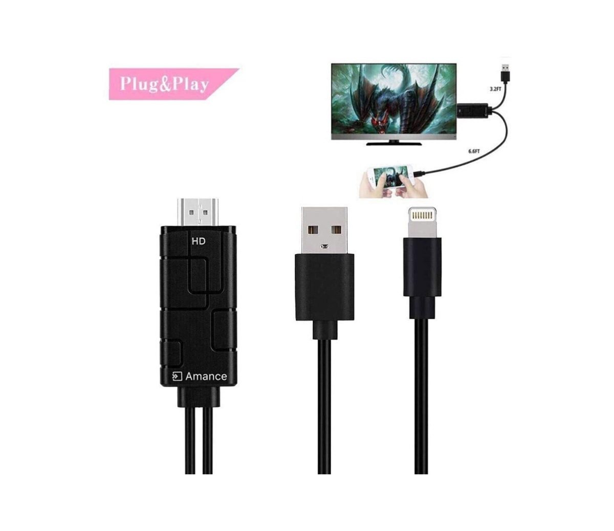 Lightning To HDMI Cable 1080P 2m - MiraScreen - Image 5
