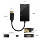 DisplayPort to HDMI DVI VGA 3 in 1 Multi Function Cable Adapter Converter - Image 8