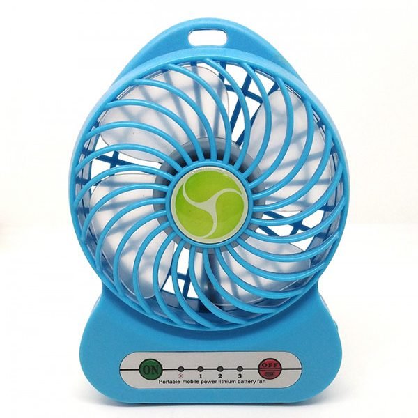 Portable Rechargeable Battery with Fan Lithium Battery - 1000mAh - Rechargeable 3 Speeds