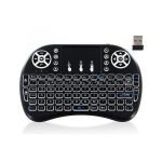 Mini keyboard and mouse and remote control with wireless backlit buttons