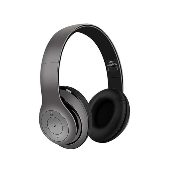 5bc5bbdafc169027c0f8a26c-8-large-600x600 L150 Wireless Bluetooth Headset – Microphone – FM Radio – Memory Card Slot – Foldable Compatible with mobile and computer Dark Gray Color - Image 1