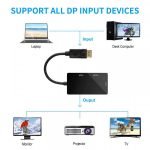 DisplayPort to HDMI DVI VGA 3 in 1 Multi Function Cable Adapter Converter - Image 5