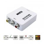 Mini Composite AV to HDMI Video Audio Converter Adapter, Dual Resolution Mode 720p or 1080p