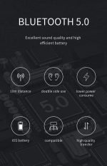 JOYROOM JR-T03 Wireless Bluetooth Wireless Charging Headset for IPhone & Andriod White Color - Image 4