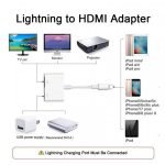 Lightning Digital AV Adapter HDMI 1080P HDTV Connector Digital AV Adapter Latest Plug and Play Converter Compatible with Phone XS XS MAX XR X 8 Plus 8 7 Plus 7 6 5-White (The Product Packaging Is Only Damaged And The Product Is In Good Condition) - Image 5