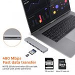 WIWU MacBook Pro Hub Adapter 7in1 for MacBook - Gray - Image 7
