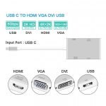 USB C to HDMI 4k Adaptor, Type C to VGA DVI HDMI & USB 3.0 Hub 4 in 1 - Image 8