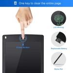 LCD Writing Tablet 8.5 Inch Doodle Pad Portable Electronic Writer Environmental Writing and Drawing Memo Board drawing and writing board with pen and one-click self-scanning Black Color - Image 4