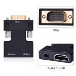 HDMI to VGA & Audio Converter Dongle 1080P for Computers, Laptops, Notebooks & More - Black - Image 6