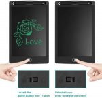 LCD Writing Tablet 8.5 Inch Doodle Pad Portable Electronic Writer Environmental Writing and Drawing Memo Board drawing and writing board with pen and one-click self-scanning Black Color - Image 6