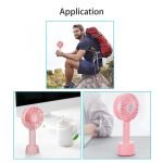 BEDO Mini Fan Rechargeable portable Pink Color - Image 6