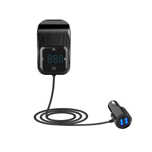 Fm Transmitter Car With Charger Car Mp3 Player for car hands free receiver Car Kit with Mic - TF Card - 2USB - for iPhone,iPad and Other Android Phones - BC39