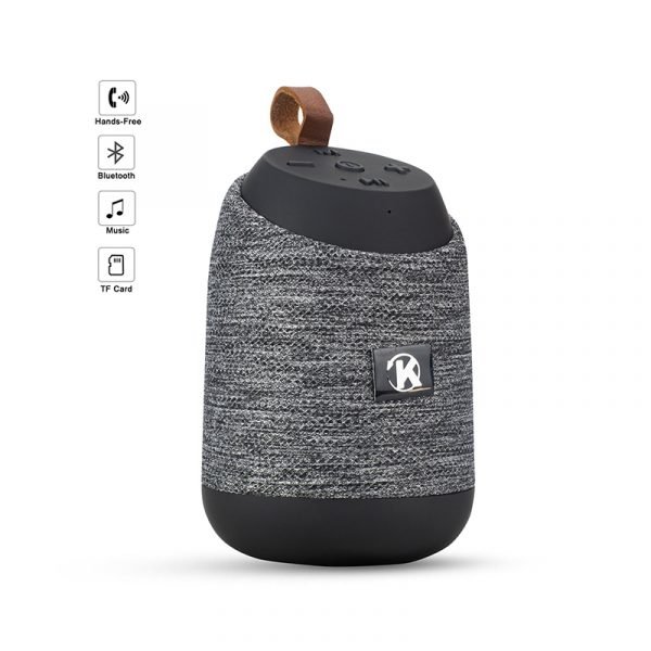 K37 Bluetooth Mini Portable Speaker With Calling – FM Radio – USB- Card Slot Compatible With All Devices Gray Color