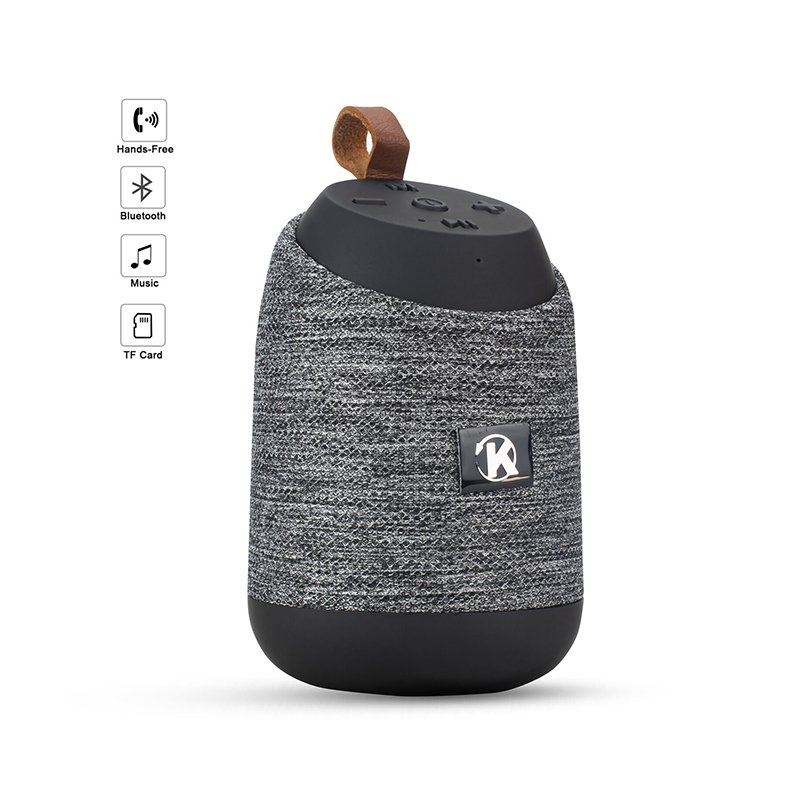 K37-GRAY-1__03915.1583128699 K37 Bluetooth Mini Portable Speaker With Calling – FM Radio – USB- Card Slot Compatible With All Devices Gray Color - Image 1