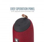 K37 Bluetooth Mini Portable Speaker With Calling – FM Radio – USB- Card Slot Compatible With All Devices Red Color - Image 3