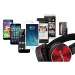 L200 Wireless Bluetooth Headset – Microphone – FM Radio – Memory Card Slot – Foldable Compatible with mobile and computer Black & Red Color - Image 2