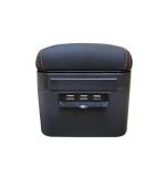 Car console and leather armrest two levels for storing things and three USB ports, background, different levels of hand rest while driving, suitable for all cars - CON-01 - Black Color - Image 7