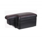 Car console and leather armrest two levels for storing things and three USB ports, background, different levels of hand rest while driving, suitable for all cars - CON-01 - Black Color - Image 5