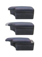 Car console and leather armrest two levels for storing things and three USB ports, background, different levels of hand rest while driving, suitable for all cars - CON-01 - Black Color - Image 4