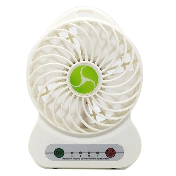 Portable Rechargeable Battery with Fan Lithium Battery - 1000mAh - Rechargeable 3 Speeds