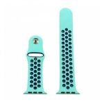 Bracelet silicone 38mm For Apple Watch Turquoise & Blue Color - Image 3