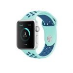 Bracelet silicone 38mm For Apple Watch Turquoise & Blue Color - Image 2