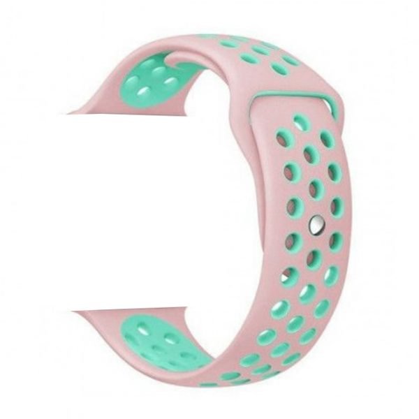 dtrnmyjndr5-1-600x600 Bracelet silicone 38mm For Apple Watch Rose & Turquoise Color - Image 1