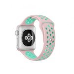 Bracelet silicone 38mm For Apple Watch Rose & Turquoise Color - Image 5