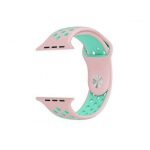 Bracelet silicone 38mm For Apple Watch Rose & Turquoise Color - Image 4
