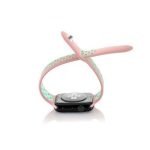 Bracelet silicone 38mm For Apple Watch Rose & Turquoise Color - Image 3