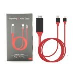كابل HDMI & HDTV يشبك ويشحن مباشرة بدون اى اعدادات لجميع انظمة ابل 2 متر