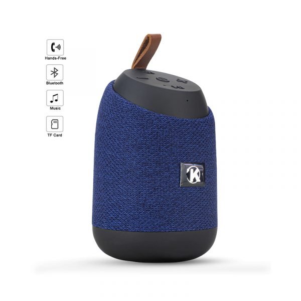 K37 Bluetooth Mini Portable Speaker With Calling – FM Radio – USB- Card Slot Compatible With All Devices Blue Color