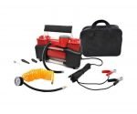 Air Compressors 2 cylinder for Car Tires, Bike Tires, Rubber Floater, Balls Works on Car Battery – AC 628A Red Color