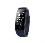 T5 Smart Bracelet with Body Temperature ECG Fitness Tracker Massages & Calls Compatible with Android and iOS Blue Color
