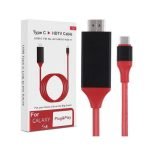كابل HDMI & HDTV يشبك ويشحن مباشرة بدون اى اعدادات لجميع مدخلات USB-C بجودة 4k