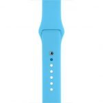 Bracelet silicone 38mm For Apple Watch Light Blue Color - Image 6