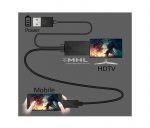 ⁦كابل HDMI & HDTV عالي الوضوح1080 متوافقة مع أجهزة أبل واندرويد يشبك ويشحن مباشرة بدون اى اعدادات لجميع أجهزة الجوالات - 2 متر⁩ - الصورة ⁦5⁩