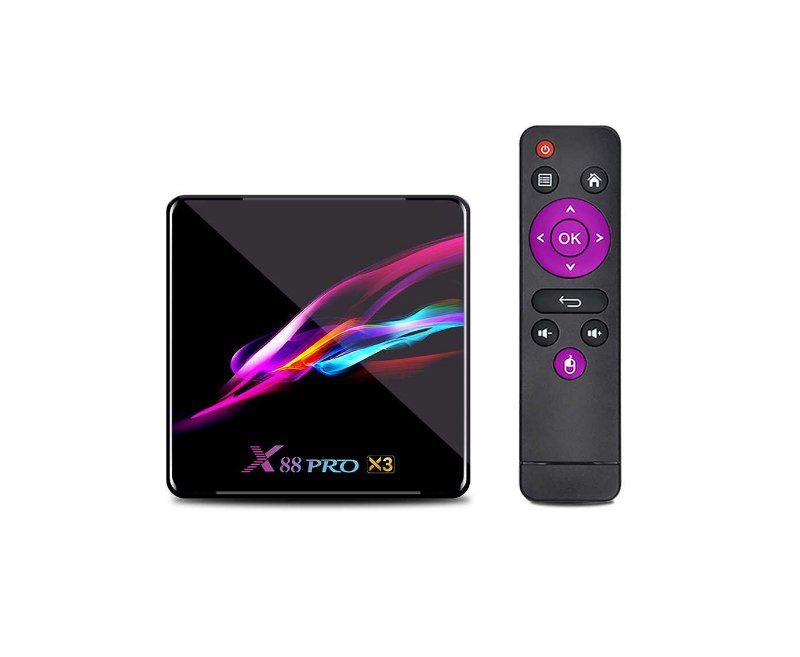 fyiuft7i Android Smart TV Box X88 Pro X3 4GB / 64GB Android 9.1 Ultra 4K WiFi – LAN – Bluetooth – USB – HDMI – Card Slot - Image 1