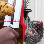 Knife slicing and cleaning cane and pineapple - Image 4