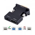 HDMI to VGA & Audio Converter Dongle 1080P for Computers, Laptops, Notebooks & More - Black