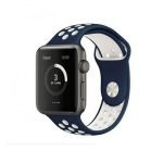 Bracelet silicone 42mm For Apple Watch Purple & White Color - Image 5
